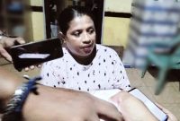Pejabat Kepala Pemerintah Negeri Hatu, Kecamatan Leihitu Barat, Sherly M. Marlissa, A.M.Pd, Foto: di kediamannya. 