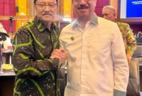 Foto : Gubernur Maluku, Hendrik Lewerissa, SH, LL, M. bersama Menteri Sosial Saifullah Yusuf