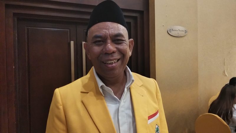 Foto : Plt. Ketua DPD Partai Golkar Maluku, Umar A. Lessy pada Musda XI Partai Golkar Provinsi Maluku tahun 2025